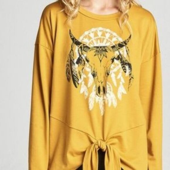 Tops - Texan Horns Print Top